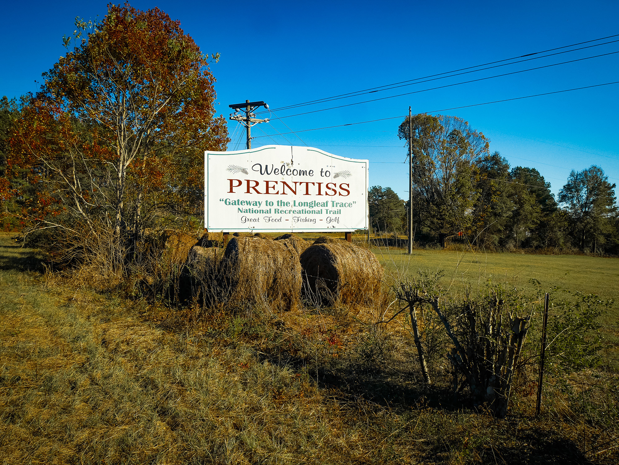 Welcome to Prentiss sign